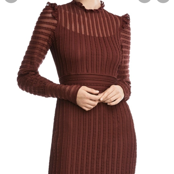 Bailey 44 Allesandra Ruffle Pointelle Dress Sheer - Picture 2 of 14